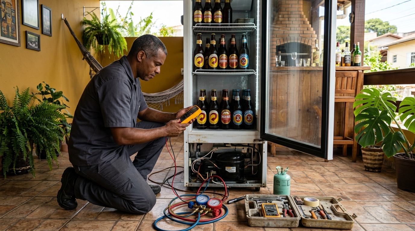 Conserto de placa eletrônica de cervejeira em Nova Cidade, Aparecida de Goiânia‑GO